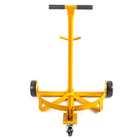 Chariot à fûts en acier robuste avec poignée ergonomique, capacité de 1200 lb pour la manutention de matériaux industriels