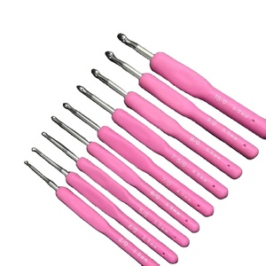 Crochets à <span class=keywords><strong>crochet</strong></span> et aiguilles à tricoter en plastique avec poignée ergonomique – Écologiques et portables pour débutants et artisans expérimentés - Product Image 3