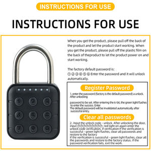 <span class=keywords><strong>Cadenas</strong></span> d'entrepôt de dortoir électrique d'extérieur <span class=keywords><strong>à</strong></span> <span class=keywords><strong>6</strong></span> mots de passe numériques - Product Image 5