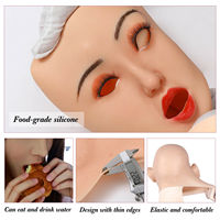 Masque facial complet en silicone pour travestis, costume de cosplay pour hommes, masque pour travestis, transgenres