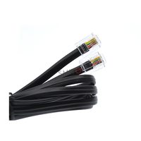 Kabel Telepon RJ11 6p4c Tembaga Murni 1ft 3ft 5ft 7ft 14ft 15ft