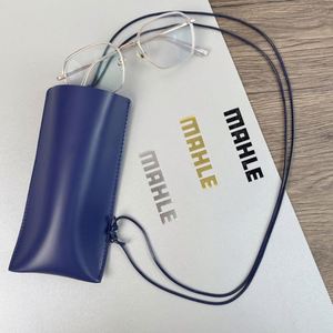 Durable Faux Leather Sunglasses <b>Case</b> Portable <b>Glasses</b> <b>Case</b> Hanging Travel Eyeglasses Holder with Lanyard - Product Image 4