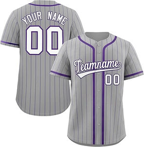 Personnalisez votre propre maillot de baseball à col en V en polyester de qualité supérieure, vêtement de sport, maillot de baseball à enfiler - Product Image 4
