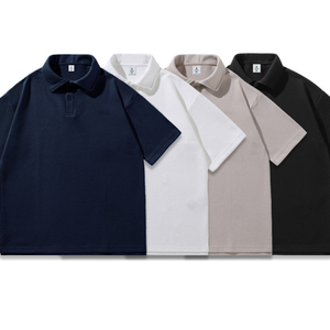 Camiseta Polo de Marca Moderna, Cuello Camisero, Color Sólido, Holgada, con Cuello Dividido y Hombros Caídos, para Parejas - Product Image 5