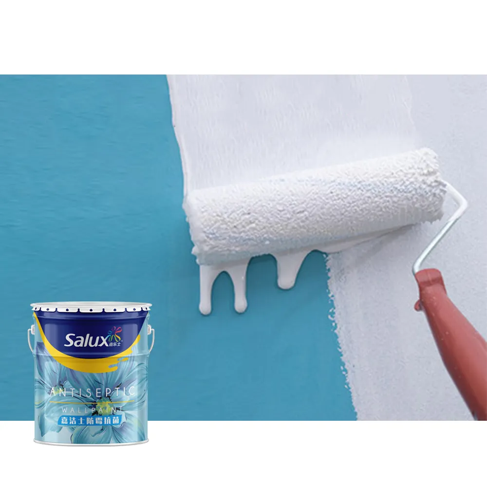 Salux Building Lak Metaal Kleur Emulsie Verf Behang/Muur Coating Huis Latex Muur Verf