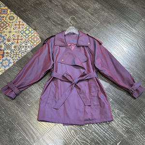 Bettergirl 2025 Début de l'automne nouveau col à rabat à manches longues ceinture fermeture à la taille lâche petit homme veste haut - Product Image 4