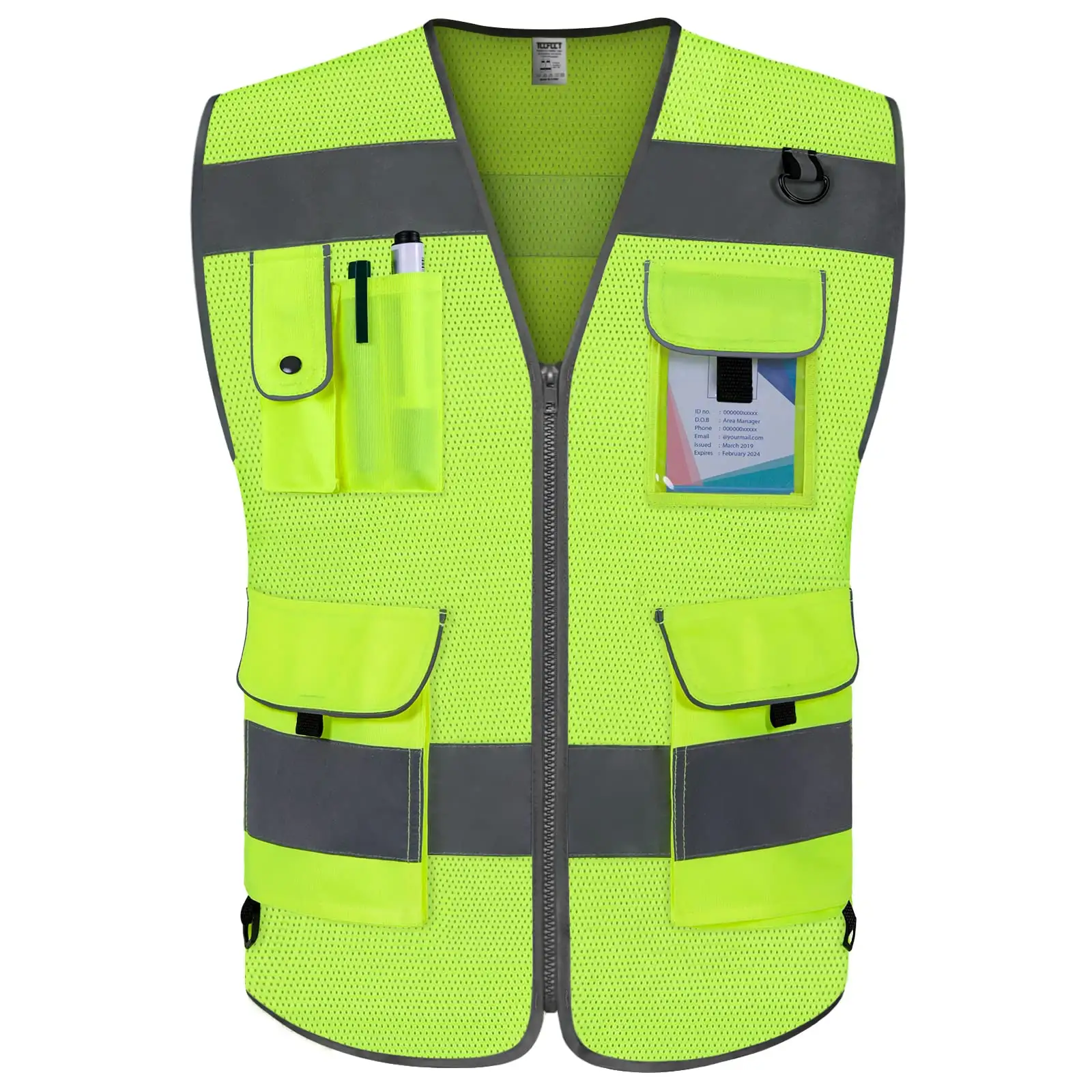 Reflektierende Weste Sicherheits weste Jacken streifen Persönliche Sicherheits konstruktion Hohe Sichtbarkeit Hi Vis Arbeits sicherheit Reflektierende Kleidung