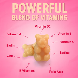 Multivitamínico para el cabello de biotina en dosis de caramelo de goma no aplicable para mujeres embarazadas Multivitamínico para mujeres - Product Image 2