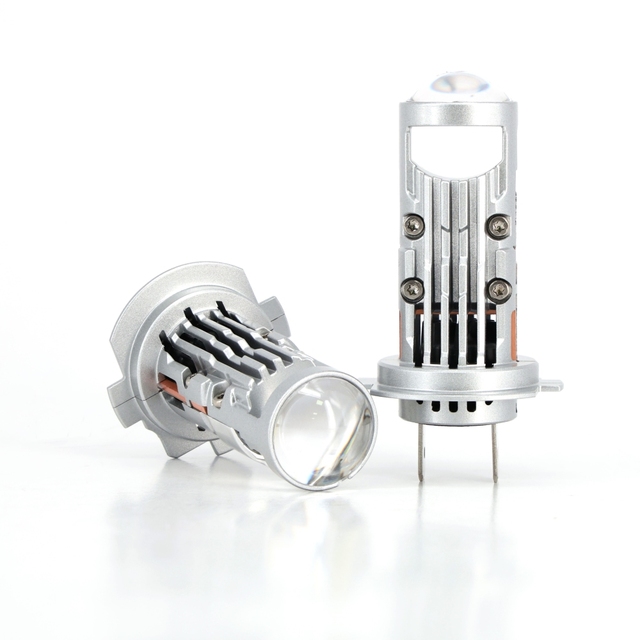 Super Bright Bi-LED Mini Projector Lens Bulb 6000LM 36W H7 Car Headlight Kit with Fan