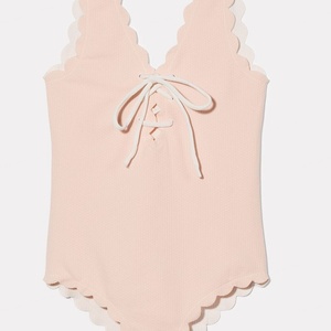 Traje de Baño de Una Pieza para Niñas, Bikini sin Costuras con Cuello en V, Logotipo Personalizado al por Mayor, Marca Privada - Product Image 4