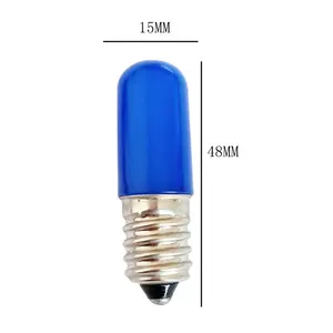 Mini Base E12 E14 LED 12V 24V Blaue Lampe T15 E12 Bunte Glühlampe