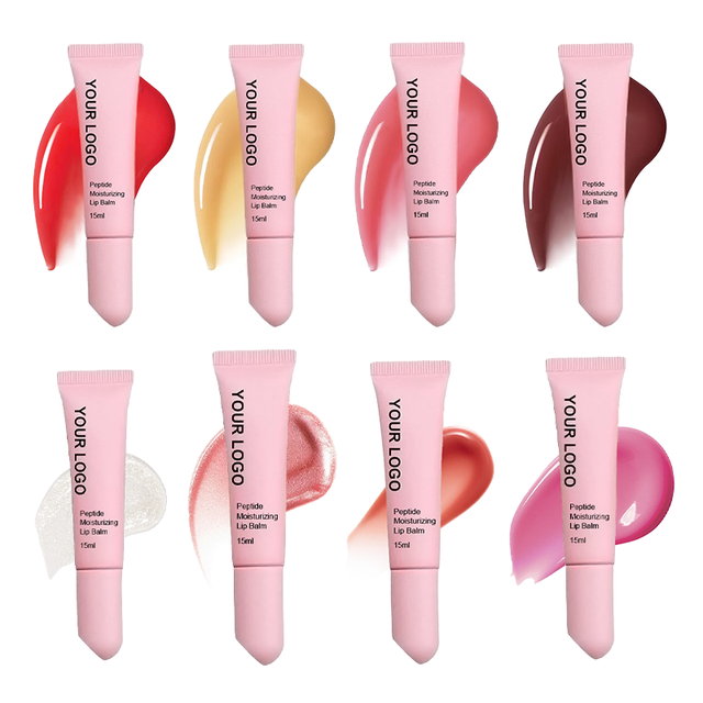 GUOCUI BIO TECH Neutral Liquid Peptide Hydrating Lip Gloss Butter Repair Cracking Lip Plumping Moisturizing Polypeptide Lip Balm