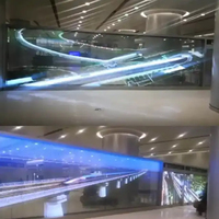 Écran LED en verre vidéo HD 2024 pour vitrine de magasin, écran LED en verre transparent, écran LED en verre intérieur, taille personnalisée en usine