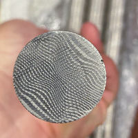 Modèle de torsion personnalisé 70 couches de billettes d'acier damas tige ronde pour bricolage fabrication d'anneaux en acier inoxydable barre ronde en acier damas