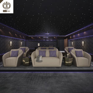Meubles italiens de luxe pour projet de villa, salle audiovisuelle, ensemble de canapés de cinéma, luxe moderne avec système de cinéma maison 5.1 7.1 - Product Image 1