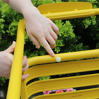Chaises d'extérieur modernes en aluminium pour jardin et villa, mobilier de terrasse et d'hôtel, assise complète