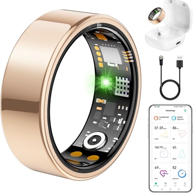 Waterproof IP68 Fitness Tracker Steel Smart Ring with for Wireless Remote Custom Design for Healthcare & Module