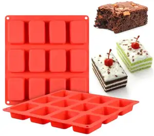 Силиконовая форма для мыла с 12 емкостями, прямоугольная форма для выпечки, форма для печенья, шоколада