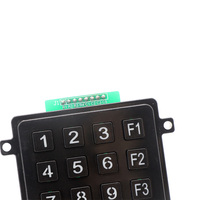 Teclado de plástico ABS con retroiluminación azul, teclado de Control de acceso a la puerta con conector de cabezal de PIN
