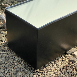 Jardinera Cuadrada de Metal Negro Resistente, Estructura de Acero Soldado, para Jardín o Patio, Resistente al Óxido, Diseño Apilable, Personalizable OEM/ODM - Product Image 3