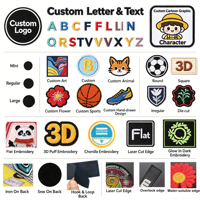 Badges Velcro personnalisés de style chinois avec texte brodé pour vêtements décoratifs