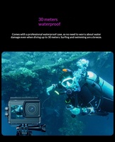 SJCAM SJ4000 double écran étanche sport 4K caméra Anti-tremblement 30m résistant à l'eau pour moto conduite record