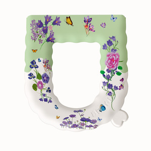 Floral Retro Toilet Seat Cover Thickened Waterproof Universal Bathroom Cushion <b>EVA</b> Material Four Seasons Use - Product Image 2