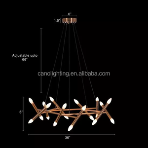 Moderno e minimalista Antenna a forma di staffa Led ristorante personalità Bar azienda Front negozio di abbigliamento da caffè lampadario lineare - Product Image 2