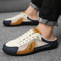 Mules d'été respirantes en maille à bout fermé pour hommes – Chaussures tendance avec talon couvert