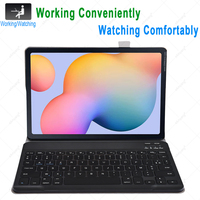 Keyboard Prancis untuk Samsung Tab S4 S5E 10.5 S6 Zert, untuk Samsung Tab S7 11 Keyboard Prancis untuk Samsung Tab S6 Lite 10.4