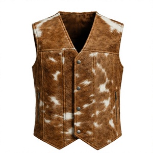 Gilet de cowboy western en fausse fourrure personnalisé pour homme |   Vêtements d'extérieur anti-rides de qualité supérieure faits à la main |   Service OEM - Product Image 1