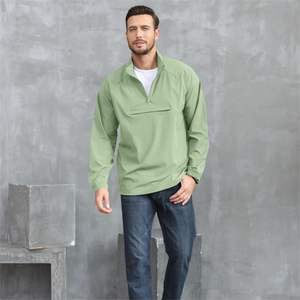 Jersey de manga larga con cremallera de cuarto para hombre, camisetas atléticas para golf, senderismo, correr, Sudadera ligera de entrenamiento con bolsillo - Product Image 4