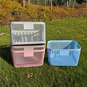 <b>Rectangular</b> Storage <b>Basket</b> Large Hollow Plastic With Handle For Home Office Household Use - Product Image 4