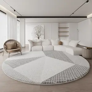 轻型豪华圆形地毯客厅沙发书房睡椅卧室床头圆形区域地毯