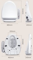 Toilette intelligente électrique avec bidet, prise AC européenne, américaine, britannique