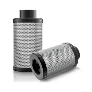 Air Carbon Filter 4x12" inch 100x300mm Air Filtration for Hydroponics Greenhouse Grow Plant Room Tent