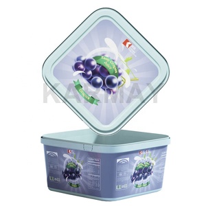 IML Label 2 Ltr Caja de alimentos congelados de plástico cuadrado con caja de embalaje de gelato de bloqueo de seguridad Caja de 1000g - Product Image 4