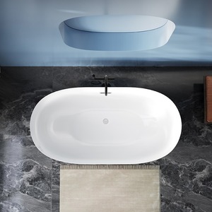 <span class=keywords><strong>Baignoire</strong></span> artificielle moderne <span class=keywords><strong>en</strong></span> <span class=keywords><strong>céramique</strong></span> ovale à surface solide <span class=keywords><strong>Baignoire</strong></span> autoportante <span class=keywords><strong>en</strong></span> acrylique pour salle de bain Projet hôtelier - Product Image 2