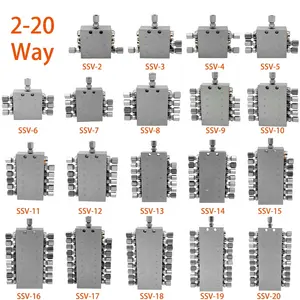 Bloco de válvula divisor de graxa progressiva SSV 2-20 furos de aço carbono para sistema de lubrificação de graxa na carregadeira