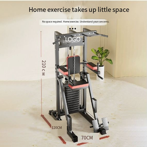 DINUO Torre de Ejercicios Multifunción Comercial con Estación de Dominadas Asistidas, Barras <span class=keywords><strong>Paralelas</strong></span> y Pila de Pesas para Gimnasio en Casa - Product Image 2