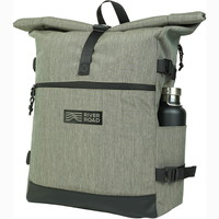 Tas Laptop Ransel Lunak Sampel Gratis, Bukaan Gesper Roll Top, Tas Komputer untuk Pria, Terorganisir Rapi, Ransel untuk Macbook, iPod, Perjalanan