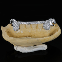 Grillz dentaire unisexe en argent S925, or 10K, 14K, 18K, avec diamants 100% testés certifiés par un tiers, taille brillant grande taille, qualité VVS, style Hip
