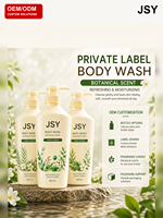 Gel Douche Parfumé Botanique OEM ODM Marque Privée 500ml Hydratant Nettoyant Doux Parfum Longue Durée Rafraîchissant
