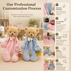 Clip Portaciuccio <span class=keywords><strong>Personalizzato</strong></span> per Neonati, Morbido Orsacchiotto di Peluche con Certificazione EN71 per Neonati - Product Image 2