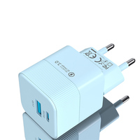 Vente en gros d'usine, chargeur rapide USB C 25W GaN, adaptateur secteur PD QC3.0 pour iPhone, Samsung, Xiaomi, prise EU US UK, OEM ODM