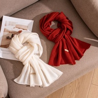 Écharpe longue en laine tricotée, style coréen, chaude pour l'automne et l'hiver, châle polyvalent, luxe léger, cache-cou haut de gamme pour femme