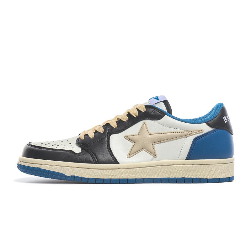 Low top five-pointed star lightning blue