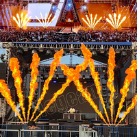 Lance-flammes à 5 têtes de 8-10 m avec effet de feu puissant, étanche pour l'extérieur, machine à jet de flamme pour grands événements et concerts