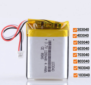 Paket baterai Li-ion Ion Lithium polimer isi ulang 103040 <span class=keywords><strong>3</strong></span>.7 1200 383040 483040 583040 683040 4.44Wh 783040 mAH - Product Image 6