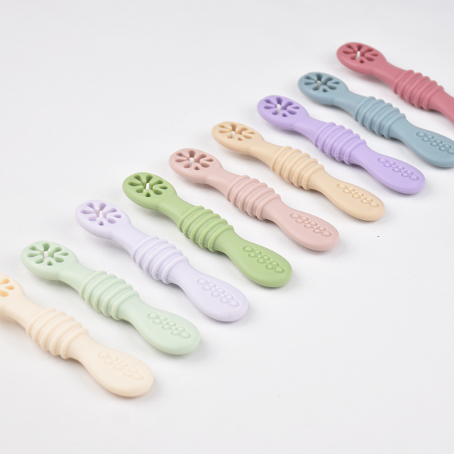 Newly Upgraded Baby Soft Head Silicone Spoon Set BPA-Free Food Grade Material for Meal Training